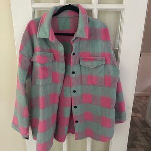 Pink and Blue Shacket